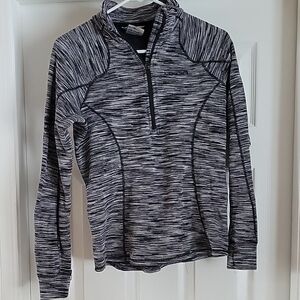 Black and Gray Quarter-Zip Pullover